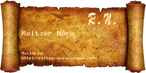 Reitzer Nóra névjegykártya